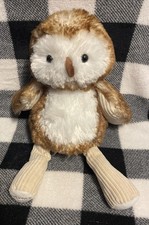 Scentsy Buddy Oakley the Owl Plush Brown White Fluffy Plush 13 inch
