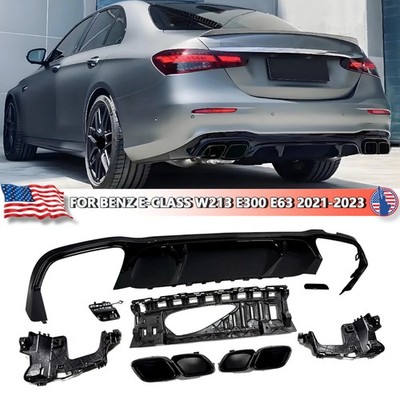 A Style Rear Bumper Diffuser Lip For Benz E-class W213 E200 E63 2021-2023 Glossy