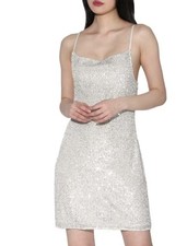 Walter Baker Cassidy Sequin Mini Dress Square Neck Party Bodycon Size M