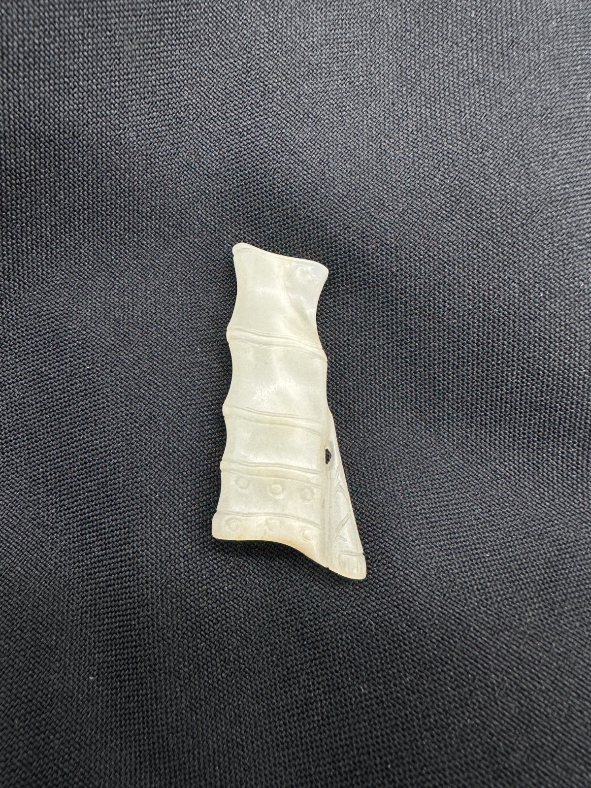 Qing Dynasty Bambo White Jade