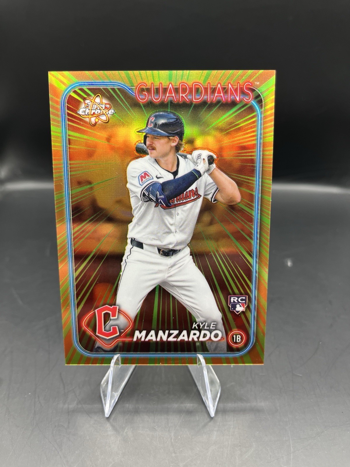 2024 Topps Chrome Update #RR-25 Kyle Manzardo Radiating Rookies Refractor RC