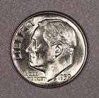 1959-D "Roosevelt" One-Dime Silver Coin, Mint State Condition
