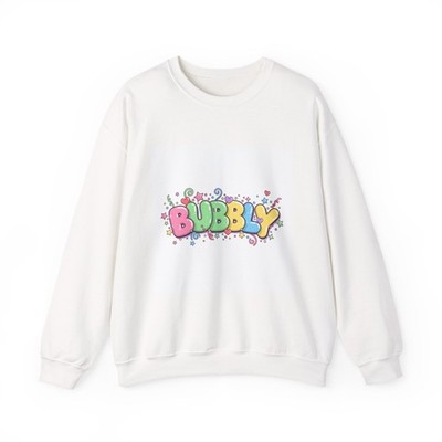 Bubbly Bubble Letters Sweatshirt | Chaotic Cute, 90s Bubble Typography