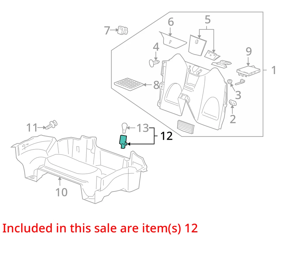 2002-2010 SATURN CHEVROLET ION CAVALIER LAMP ASM-R/CMPT CTSY 22657922 -  NEW OEM - Image 3 of 4