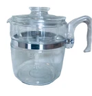 VTG Pyrex Glass Percolator 9 Cup Flamewate Coffee Pot Complete EUC