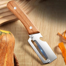 Stainless Steel Peeler with Wooden Handle Fruit Vegetable Slicer Kitchen Tool