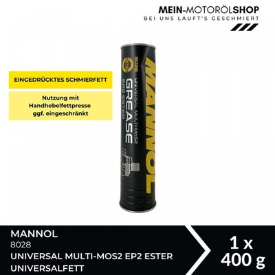 Mannol Universal Multi-MoS2 EP2 Ester Universalfett 400 Gramm eingedrückte Ware
