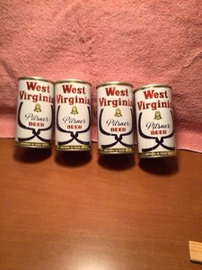 Vintage West Virginia Pilsner Beer Cans Empty Unopened Lot