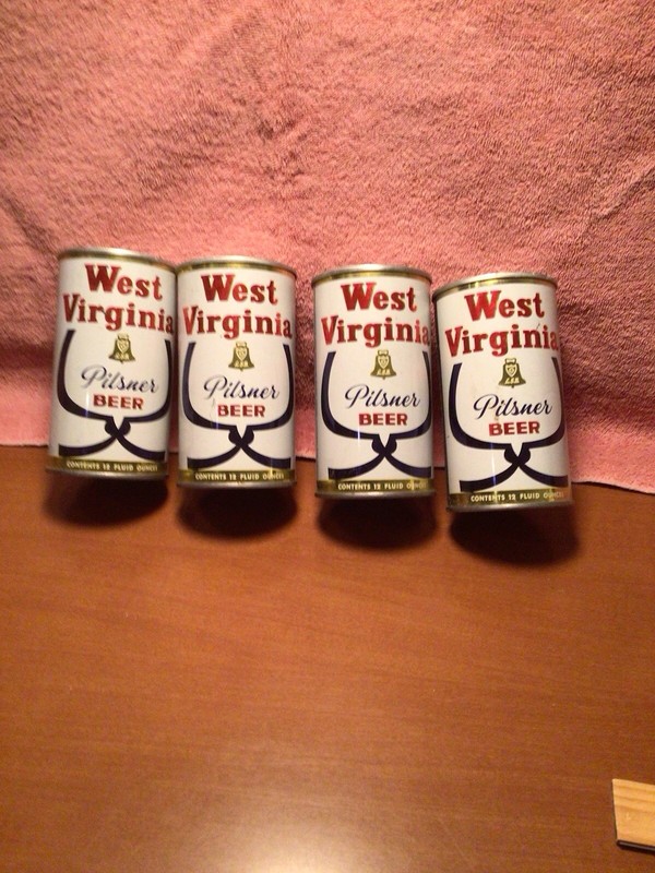 Vintage West Virginia Pilsner Beer Cans Empty Unopened Lot