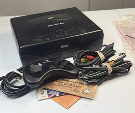 Sega Saturn MK-800000A Console In Original Box With Cables Controller Discs