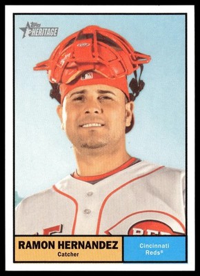 2010 Topps Heritage #166 Ramon Hernandez Cincinnati Reds NM+