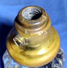 Vintage 12 Point Victorian Era Glass Door Knob - Single Knob/Damaged Brass/Split — photo 7