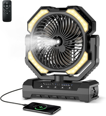 20000Mah Camping Ventilator mit Nebel & Fernbedienung, Tragbarer Akku Ventilator, 2