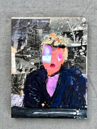 Clare Balding Portrait - Small Abstract Collage Oil Painting | Steven Tannenbaum - Picture 6 of 6