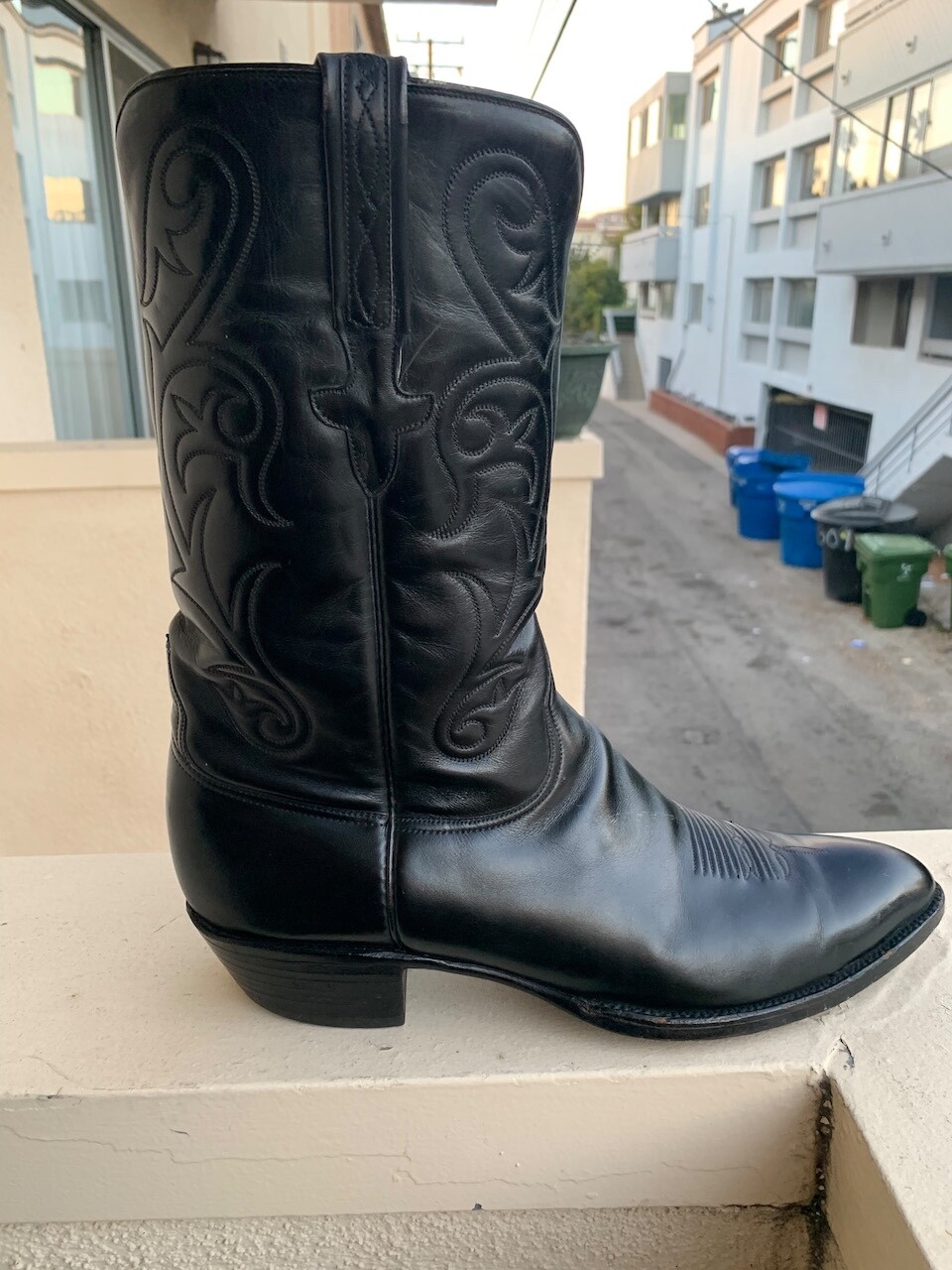 Lucchese Men's Cowboy Boots Size 13 D Black Leather eBay
