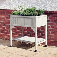 Raised Herb Planter Wooden Box Planter Raised Bed Container for Herbs - 8 Lined