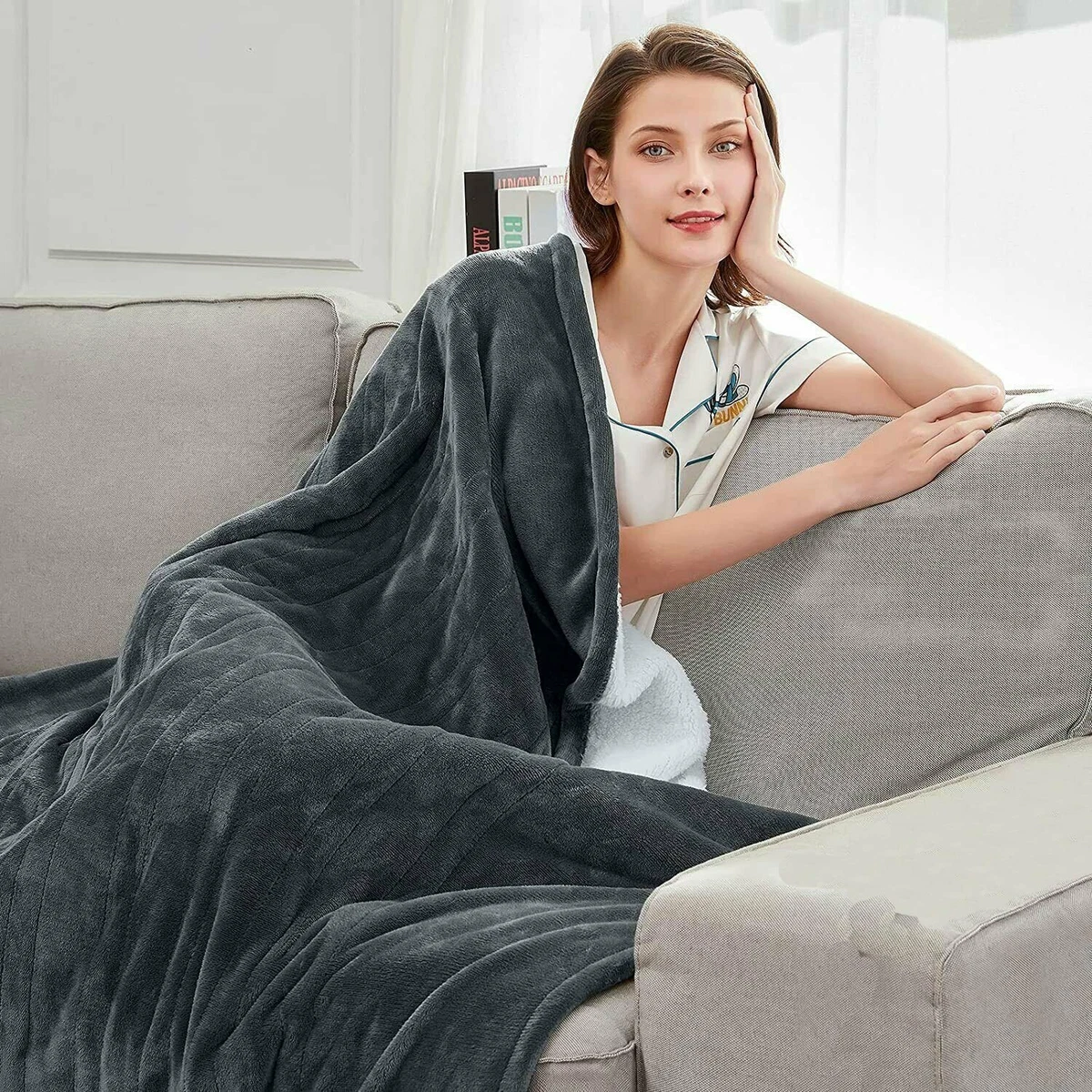 50x 60u0026#034; iTeknic Electric Heated Throw Blanket with 10 Heat Setting Auto  Shut Off | eBay