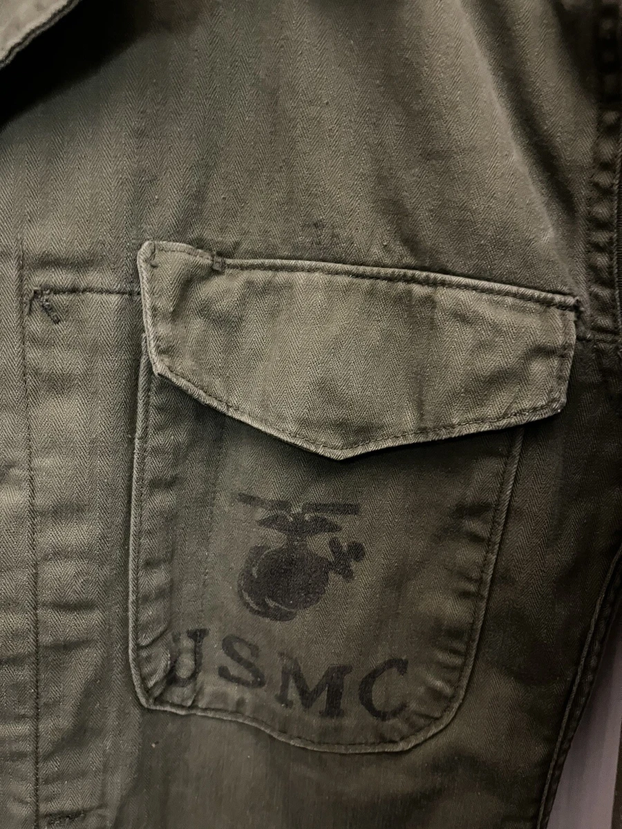 Vintage 50s USMC HBT Jacket Size 42 P56 P41 ODG Great