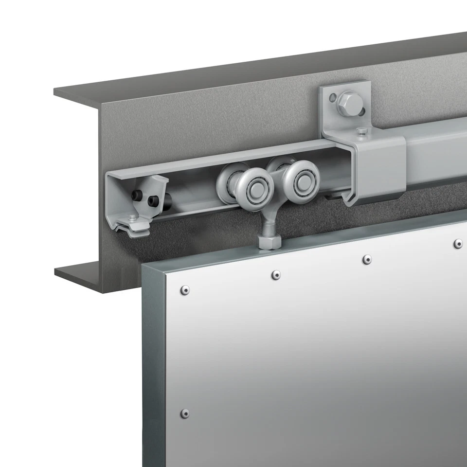 Heavy Duty Sliding Barn Door Hardware Track Kit Industrial Agricultural 440kg