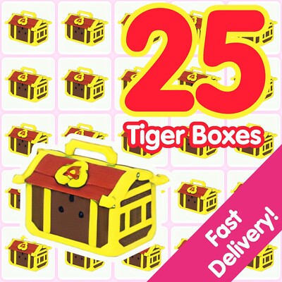 25 Tiger Box   US Seller   Adopt From Me Today!
