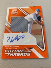 Nick Nastrini 2021 Elite Extra Edition Orange Future Threads Auto Dodgers /149