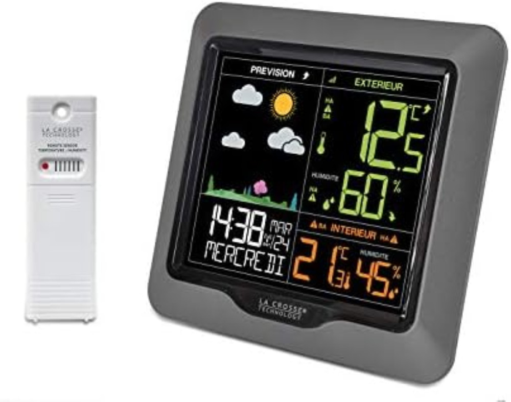 La Crosse Technology - WS6822 Stazione meteo con schermo LCD colorato - Silver
