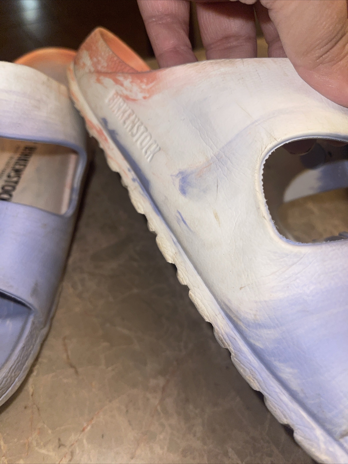 Birkenstock Arizona Rubber Tie Dye Slip On Sandal Siz… Gem