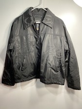 Outbrook Womens Jacket Coat Size Large 12 14 Black Zip Up Pockets Long Sleeve