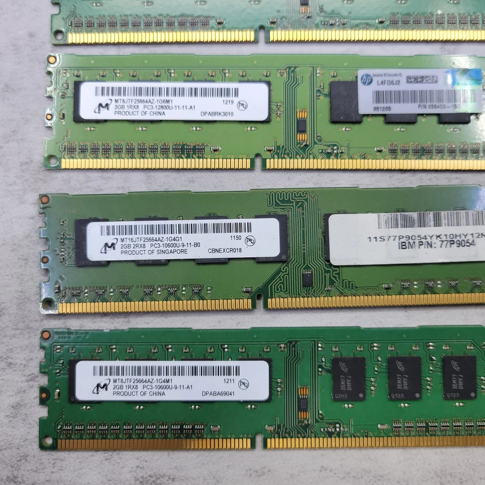 Micron Total 10GB (5x2GB) DDR3 Desktop RAM 1Rx8 PC3-10600U-9-11-A1™ - Image 3 of 4