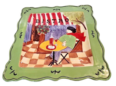 Certified International Jennifer Brinley Sidewalk Café Bistro 8 ½  Salad Plate