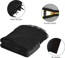 14 FT Replacement Trampoline Safety Enclosure Net w/ Zipper Buckle for 8 Poles