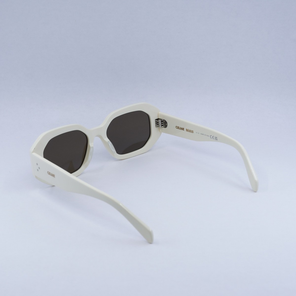 NEW CELINE CL40255I 25E IVORY BROWN AUTHENTIC SUNGLASSES Sunglasses CELINE Triomphe 09 CL40253I 25F 55-18 Ivoire in stock main image 4