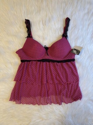 Jaclyn Smith Lingerie Top Womens Size Medium Pink Underwire Push Up Cami
