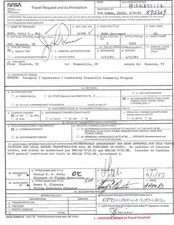 Official NASA Travel Request Signed By Astronauts Jerry Ross,  David Walker 1983
