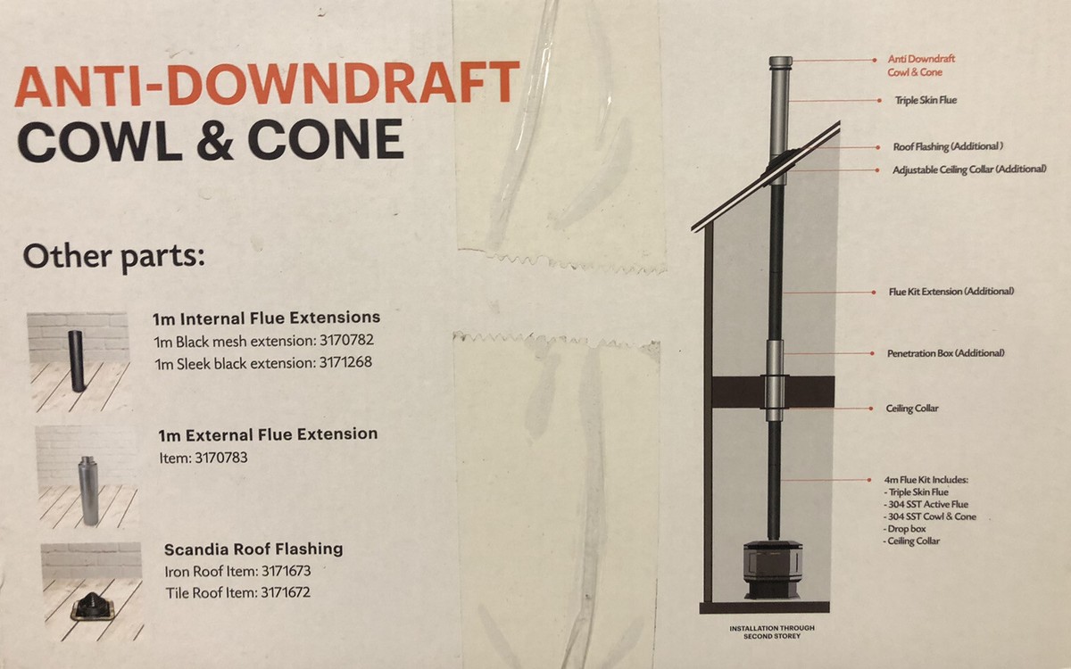 Scandia 6u0026#034; Anti Down Draft Cowl With 6 - 10u0026#034; Cover Cone | eBay