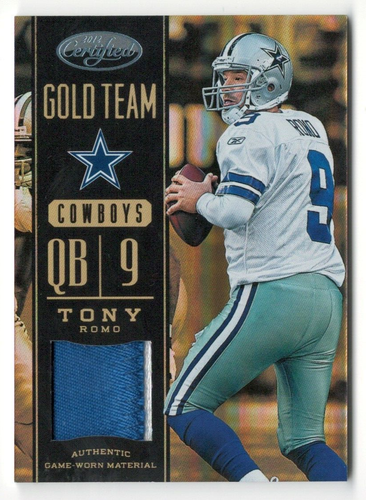 Tony Romo 2012 Certified Gold Team Materials Prime /49 #15 Numbered ...
