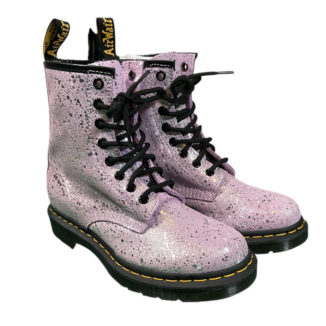Stiefeletten Doc Martens Lila Glitzer Dr Martens 1460 Pascal Fine
