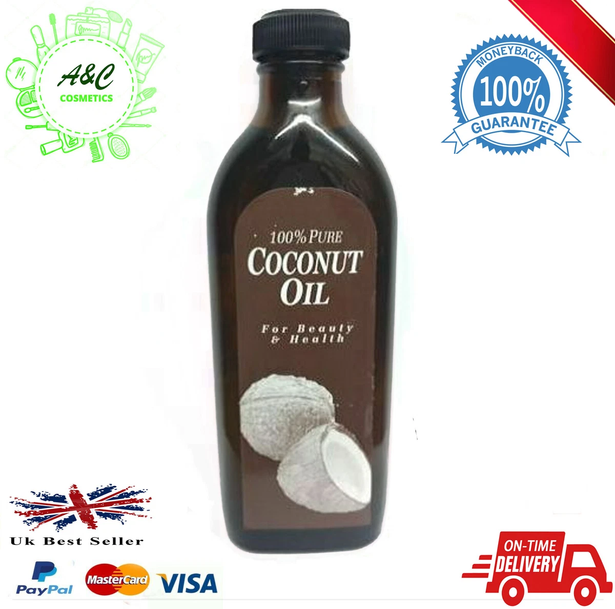 100 PURE ORGANIC COCONUT OIL FOR SKIN MOISTURISER HAIR GROWTH