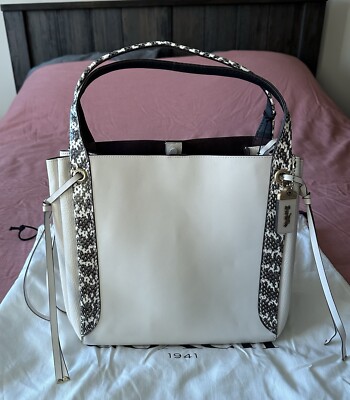 COACH HARMONY HOBO 33 IN COLORBLOCK WITH SNAKESKIN DETAIL New Authentic