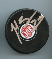 TODD BERTUZZI SIGNED DETROIT RED WINGS JLA FAREWELL HOCKEY PUCK w/ COA