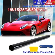 Auto Fensterfolie Tönungsfolie Scheibenfolie Sonnenschutzfolie 50x300cm 1-50%VLT