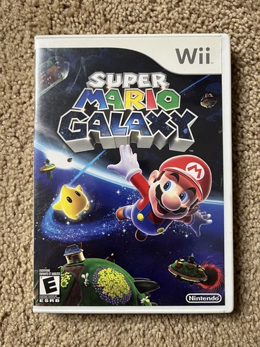 GOOD DISC Super Mario Galaxy Nintendo Wii 2007 Complete CIB Space Luma Rosalina
