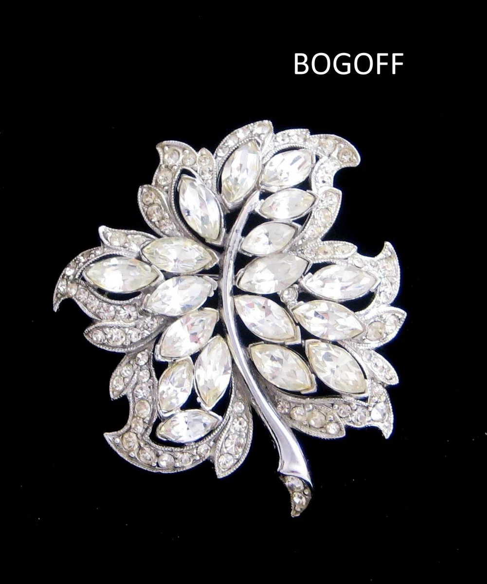 Vintage Bogoff Rhinestone Earrings R/Earrings, 40% OFF