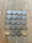 $10 Face Franklin Silver Half Dollar Lot Of 20 Over 7 Troy Oz 1951-1963