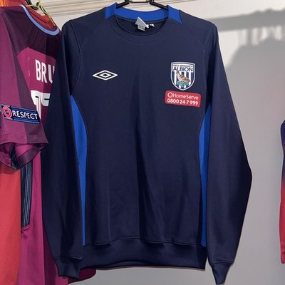 West Bromwich Albion 2010/11 Umbro Fußball Training Sweatshirt marineblau Herren Small