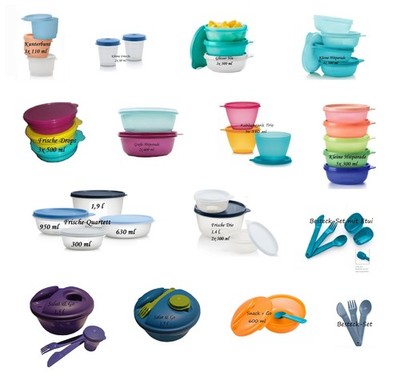 Tupperware Kl+Gr.Hitparade,Julchen,Wichtel,Frische-Drops,Salat&Go vers.Varianten