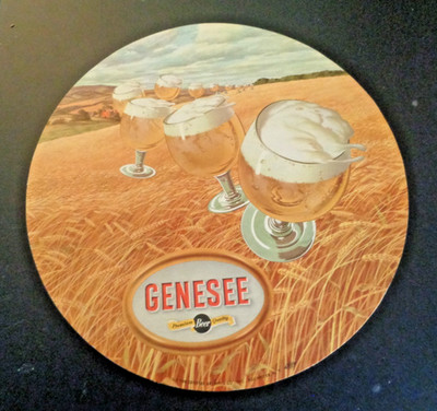 Genesee Beer Wheat Glass Tray Liner Paper 2 Sided Rochester NY