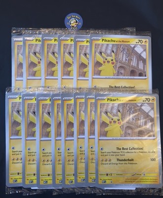 Pokémon x Natural History Museum Pikachu Jumbo Promo Card Sealed
