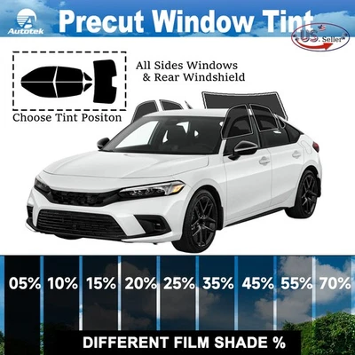 Computerized Custom PreCut 2Ply Window Tint Film Kit For ALL Honda Civic Sedan - Image 1 of 4