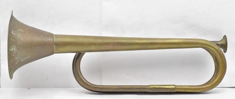 Antique Brass lightweight Bugle Excellent condition 13" long integral Mouthpiece
